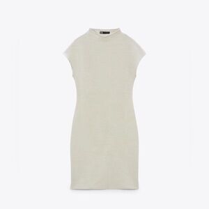 NWT Zara cream short knit dress size small